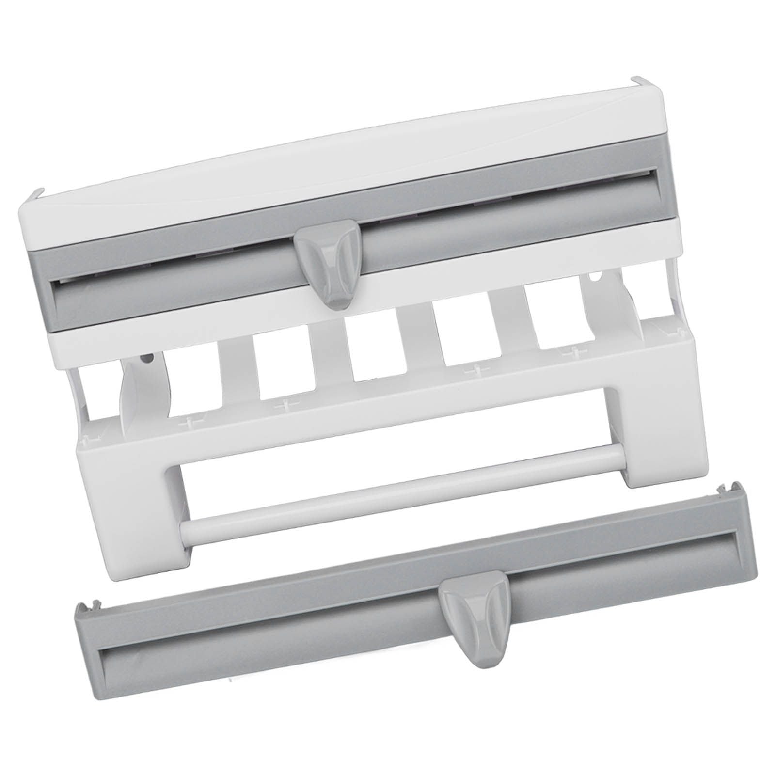 Cling Film Holder Wall Mount Multifunctional Cling Film Cutter with Screws for Kitchen Grey Blue V1294-YM3118220232612-0421
