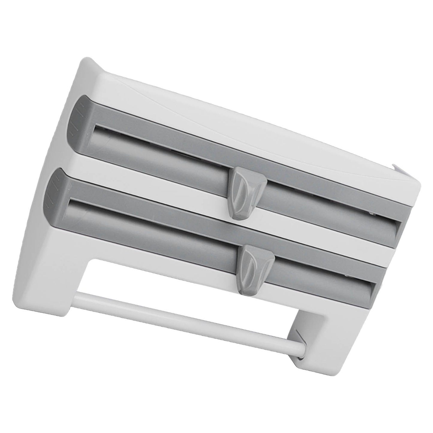 Cling Film Holder Wall Mount Multifunctional Cling Film Cutter with Screws for Kitchen Grey Blue V1294-YM3118220232612-0421