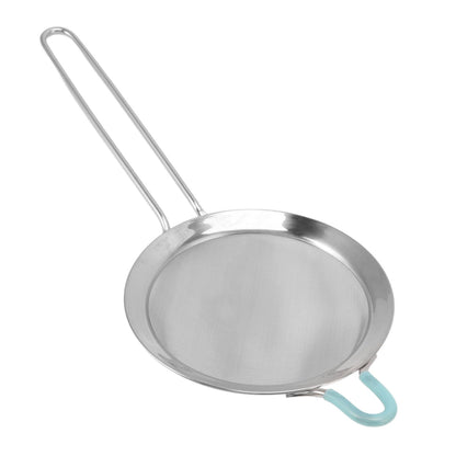 60 Mesh Fine Strainer Stainless Steel Handheld Flour Colander with Long Handle for Kitchen 14cm/5.5in V1294-YM3118220234911-0421