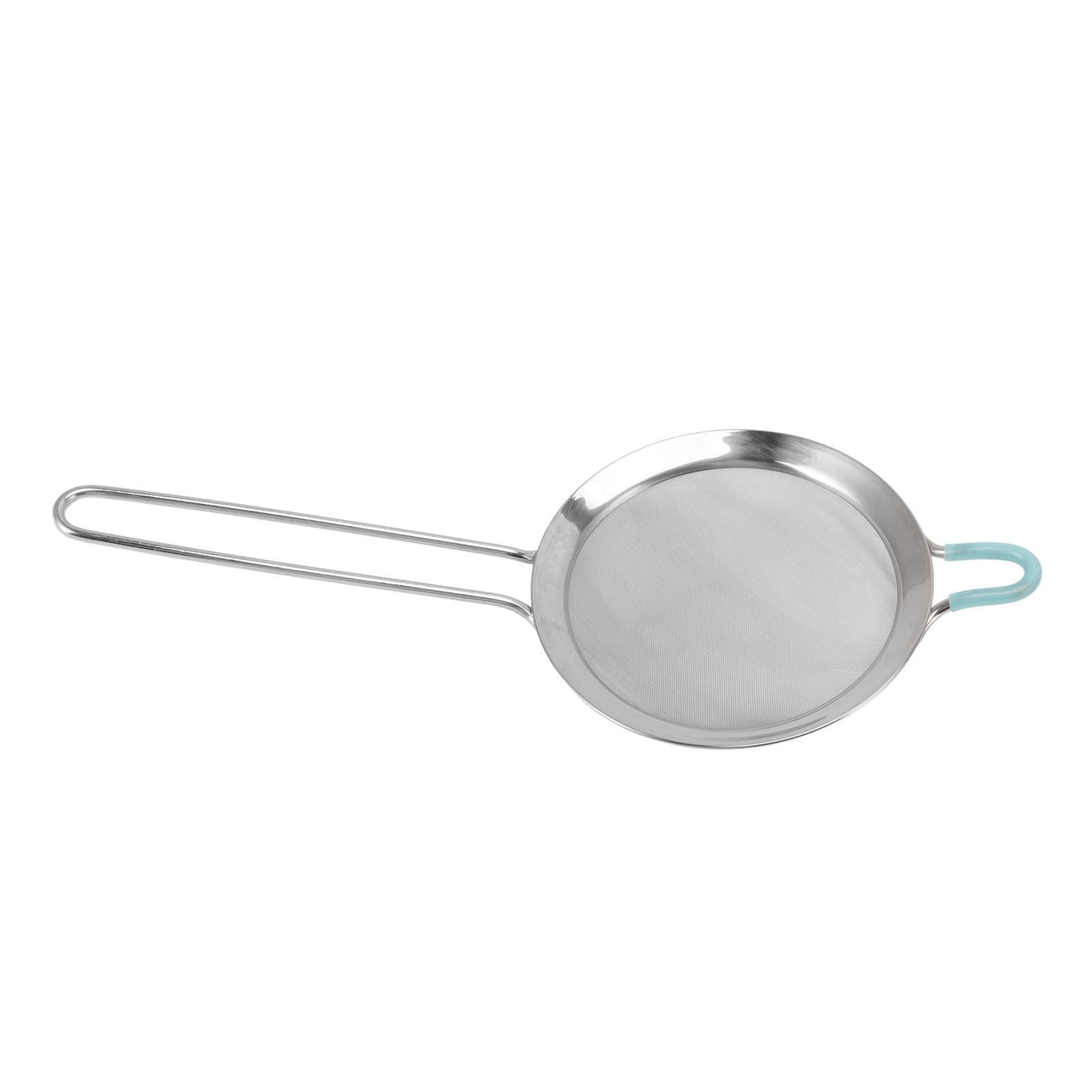 60 Mesh Fine Strainer Stainless Steel Handheld Flour Colander with Long Handle for Kitchen 14cm/5.5in V1294-YM3118220234911-0421