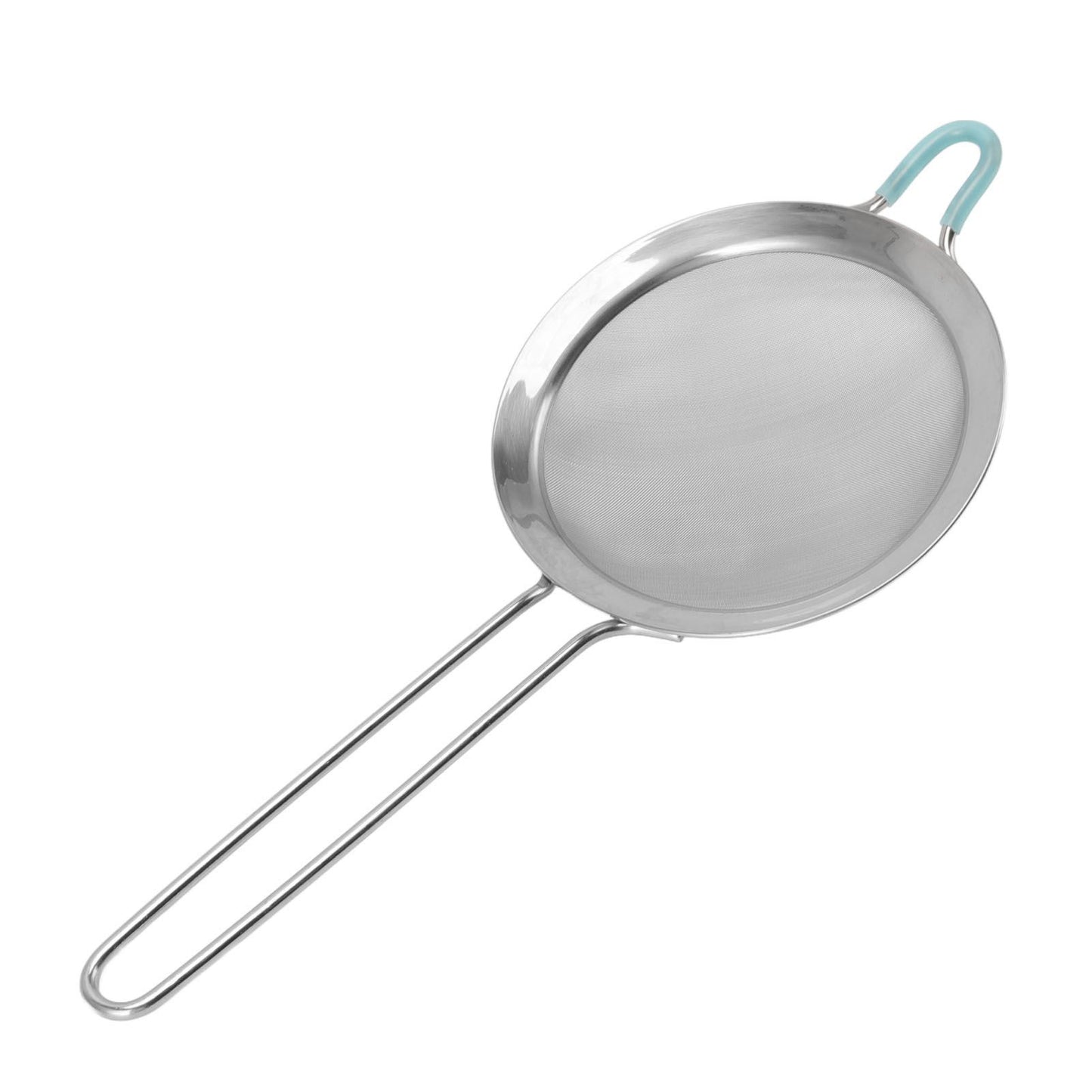 60 Mesh Fine Strainer Stainless Steel Handheld Flour Colander with Long Handle for Kitchen 14cm/5.5in V1294-YM3118220234911-0421