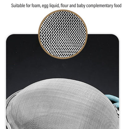 60 Mesh Fine Strainer Stainless Steel Handheld Flour Colander with Long Handle for Kitchen 14cm/5.5in V1294-YM3118220234911-0421