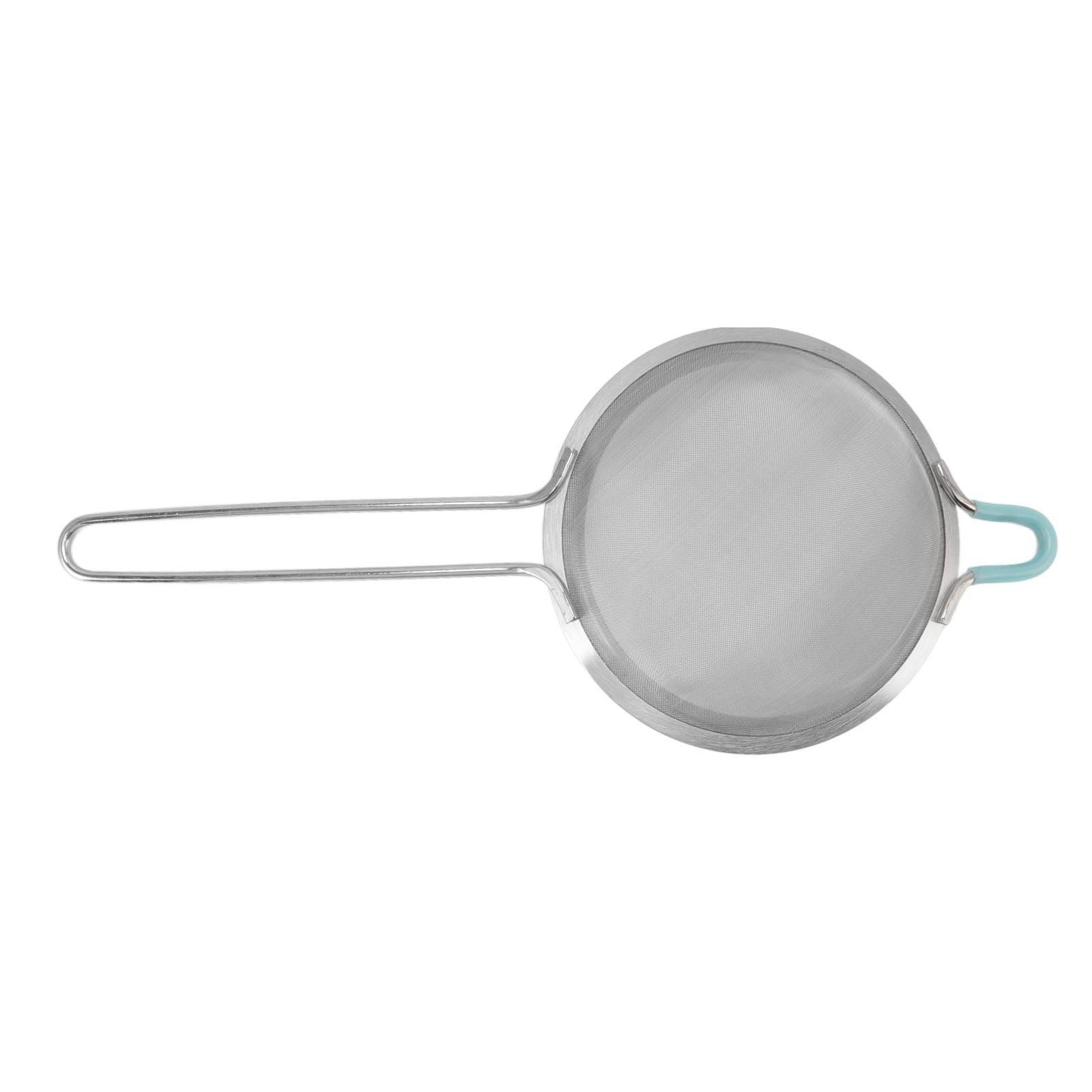 60 Mesh Fine Strainer Stainless Steel Handheld Flour Colander with Long Handle for Kitchen 20cm/7.9in V1294-YM3118220234912-0421