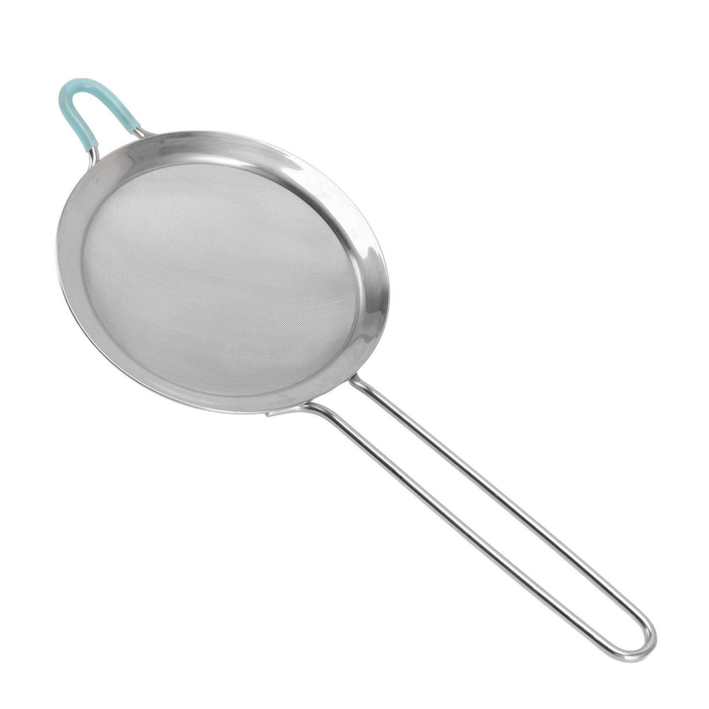 60 Mesh Fine Strainer Stainless Steel Handheld Flour Colander with Long Handle for Kitchen 20cm/7.9in V1294-YM3118220234912-0421