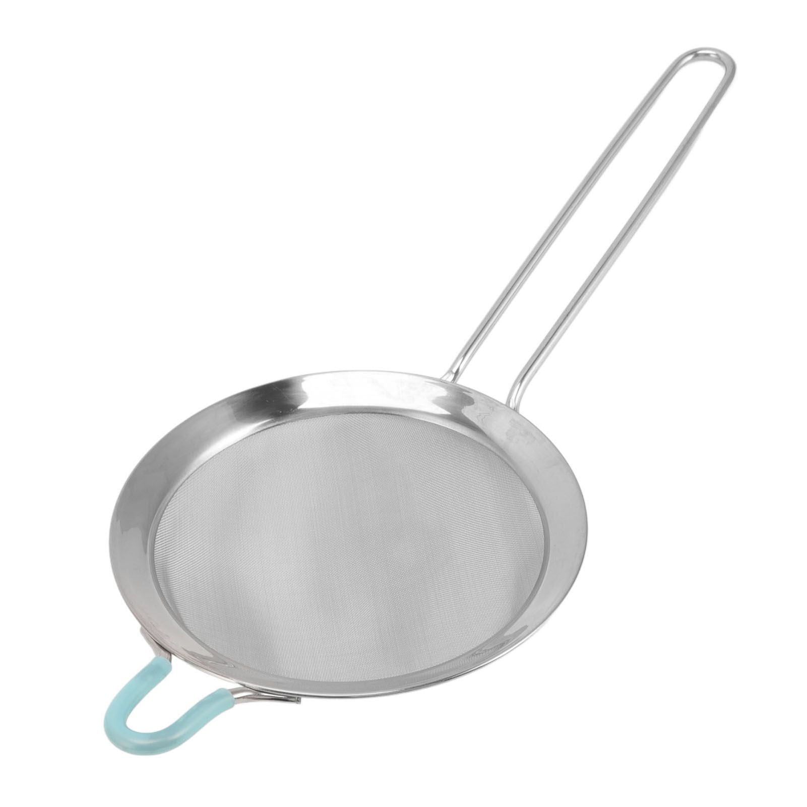 60 Mesh Fine Strainer Stainless Steel Handheld Flour Colander with Long Handle for Kitchen 20cm/7.9in V1294-YM3118220234912-0421