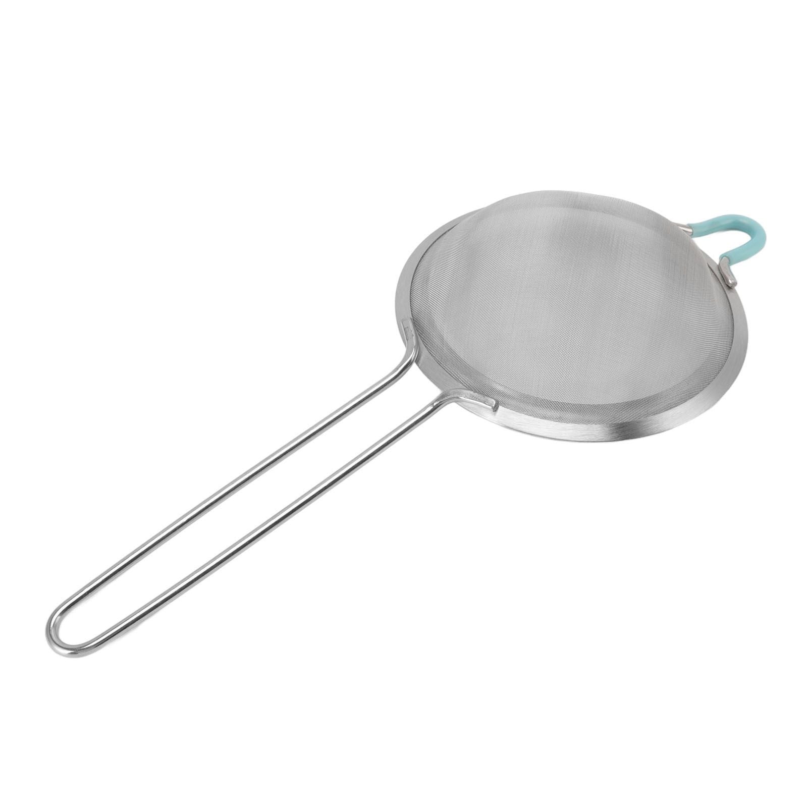 60 Mesh Fine Strainer Stainless Steel Handheld Flour Colander with Long Handle for Kitchen 20cm/7.9in V1294-YM3118220234912-0421