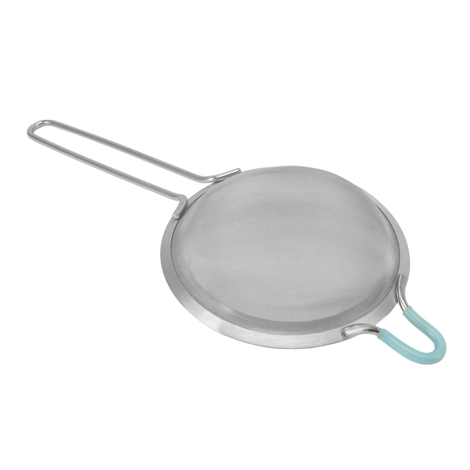 60 Mesh Fine Strainer Stainless Steel Handheld Flour Colander with Long Handle for Kitchen 20cm/7.9in V1294-YM3118220234912-0421