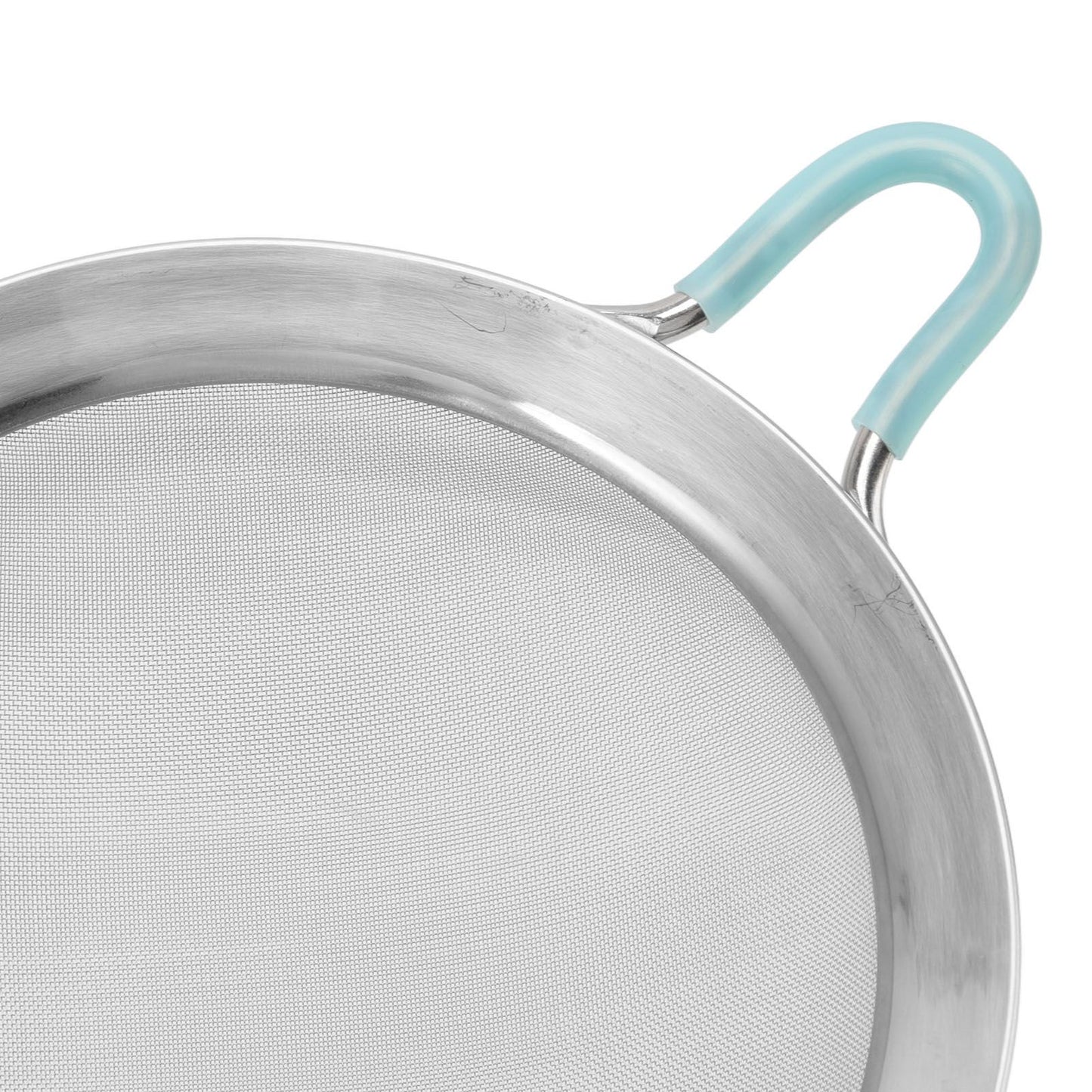 60 Mesh Fine Strainer Stainless Steel Handheld Flour Colander with Long Handle for Kitchen 20cm/7.9in V1294-YM3118220234912-0421
