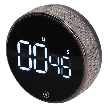 Kitchen Timer Rotating Silent Magnetic Suction Kids Study Timer LED Countdown Timer Black V1294-YM3118220235011-0421