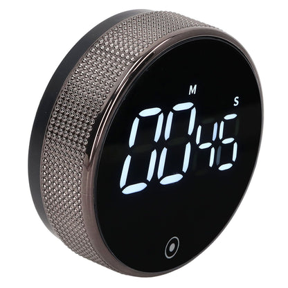 Kitchen Timer Rotating Silent Magnetic Suction Kids Study Timer LED Countdown Timer Black V1294-YM3118220235011-0421