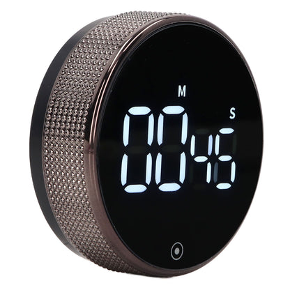Kitchen Timer Rotating Silent Magnetic Suction Kids Study Timer LED Countdown Timer Black V1294-YM3118220235011-0421