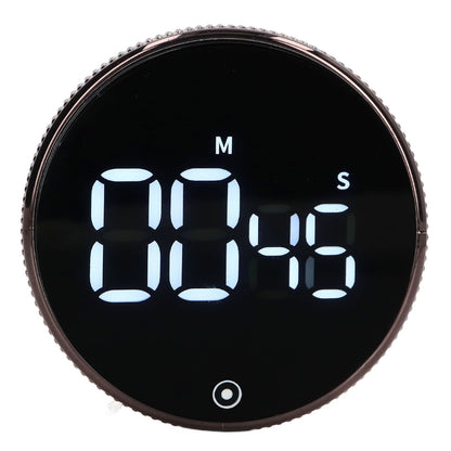 Kitchen Timer Rotating Silent Magnetic Suction Kids Study Timer LED Countdown Timer Black V1294-YM3118220235011-0421