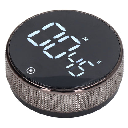 Kitchen Timer Rotating Silent Magnetic Suction Kids Study Timer LED Countdown Timer Black V1294-YM3118220235011-0421