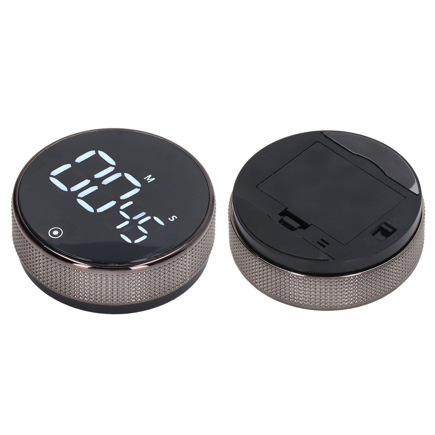 Kitchen Timer Rotating Silent Magnetic Suction Kids Study Timer LED Countdown Timer Black V1294-YM3118220235011-0421