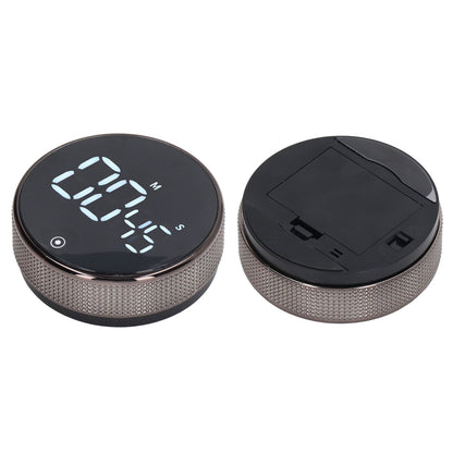 Kitchen Timer Rotating Silent Magnetic Suction Kids Study Timer LED Countdown Timer Black V1294-YM3118220235011-0421