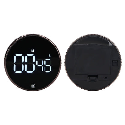 Kitchen Timer Rotating Silent Magnetic Suction Kids Study Timer LED Countdown Timer Black V1294-YM3118220235011-0421