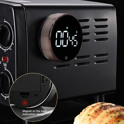 Kitchen Timer Rotating Silent Magnetic Suction Kids Study Timer LED Countdown Timer Black V1294-YM3118220235011-0421