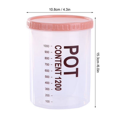 Storage Jars Plastic Material Stackable Transparent Body Large Capacity Rotatable Sealing Cover Airtight Jars V1294-YM3118220235711-0421