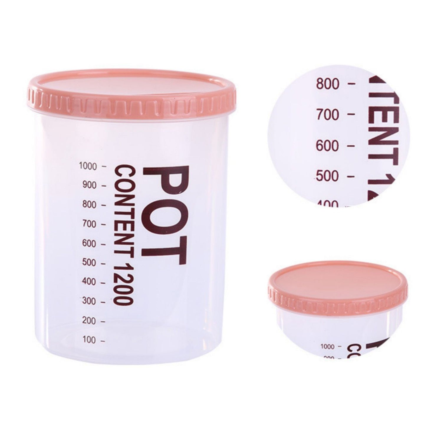 Storage Jars Plastic Material Stackable Transparent Body Large Capacity Rotatable Sealing Cover Airtight Jars V1294-YM3118220235711-0421