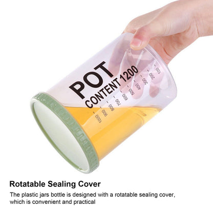 Storage Jars Plastic Material Stackable Transparent Body Large Capacity Rotatable Sealing Cover Airtight Jars V1294-YM3118220235711-0421