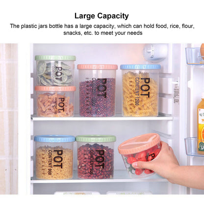 Storage Jars Plastic Material Stackable Transparent Body Large Capacity Rotatable Sealing Cover Airtight Jars V1294-YM3118220235711-0421
