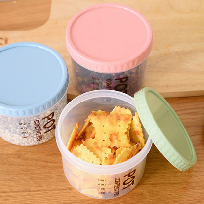Storage Jars Plastic Material Stackable Transparent Body Large Capacity Rotatable Sealing Cover Airtight Jars V1294-YM3118220235711-0421