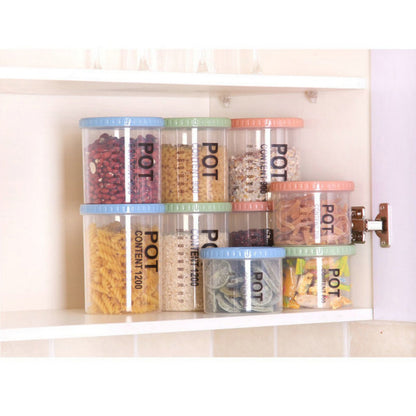 Storage Jars Plastic Material Stackable Transparent Body Large Capacity Rotatable Sealing Cover Airtight Jars V1294-YM3118220235711-0421