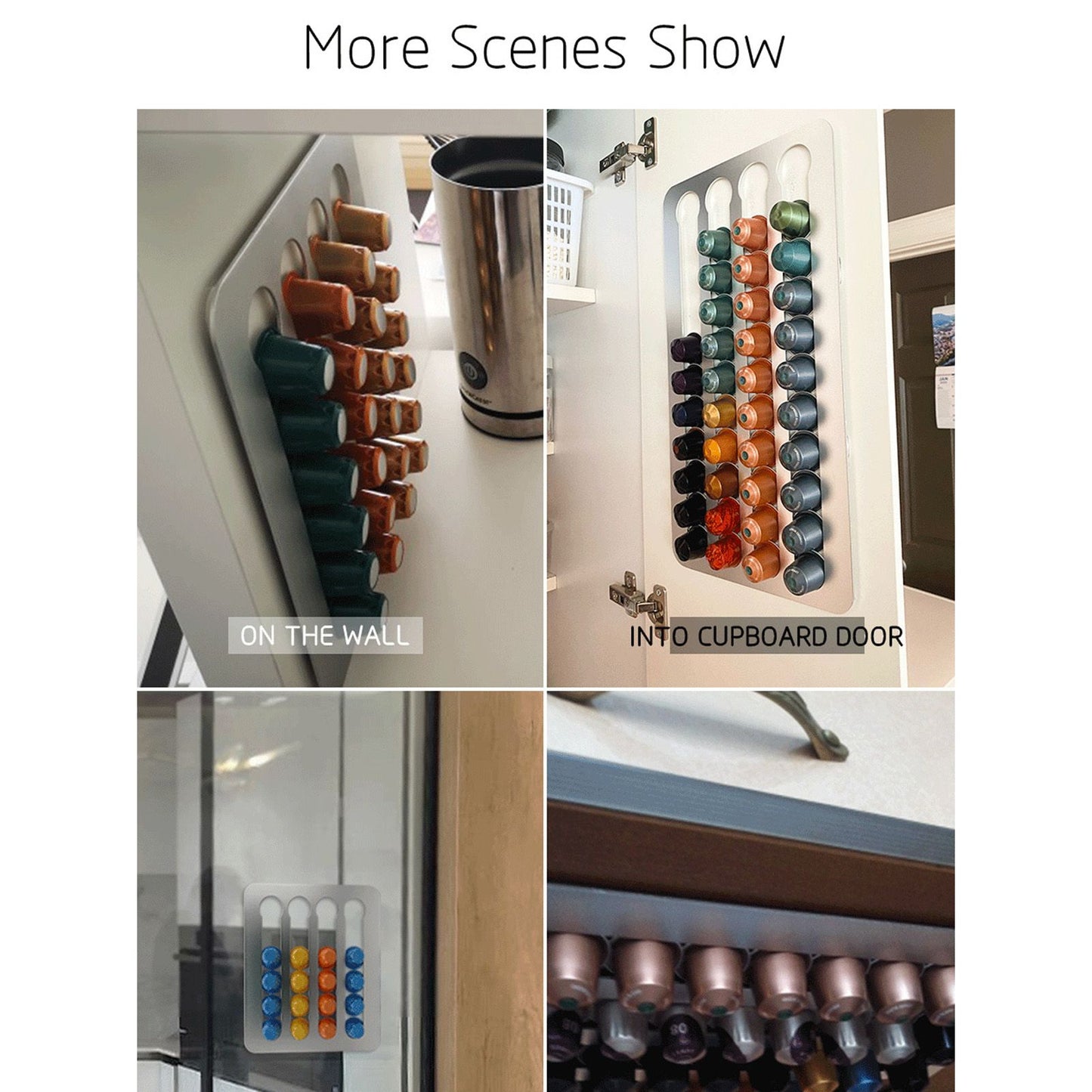 Wall Capsule Holder Compatible For VertuoLine Capsule Pods Vertically Horizontally Mounted Coffee Capsule V1294-YM3118220235812-0421