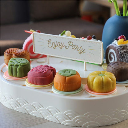 Rotating Cupcakes Machine Automatic Rotating Display Table Swing Tray for Kids Birthday Party Gifts Dessert V1294-YM3118220236012-0421