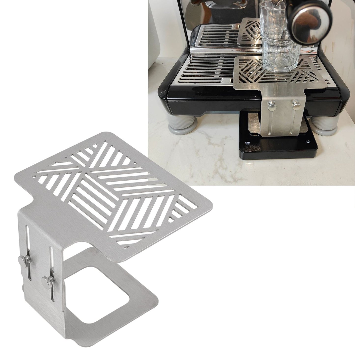 Coffee Machine Electronic Scale Rack 304 Stainless Steel Adjustable Height Coffee Machine Scale Weighing V1294-YM3118220236411-0421