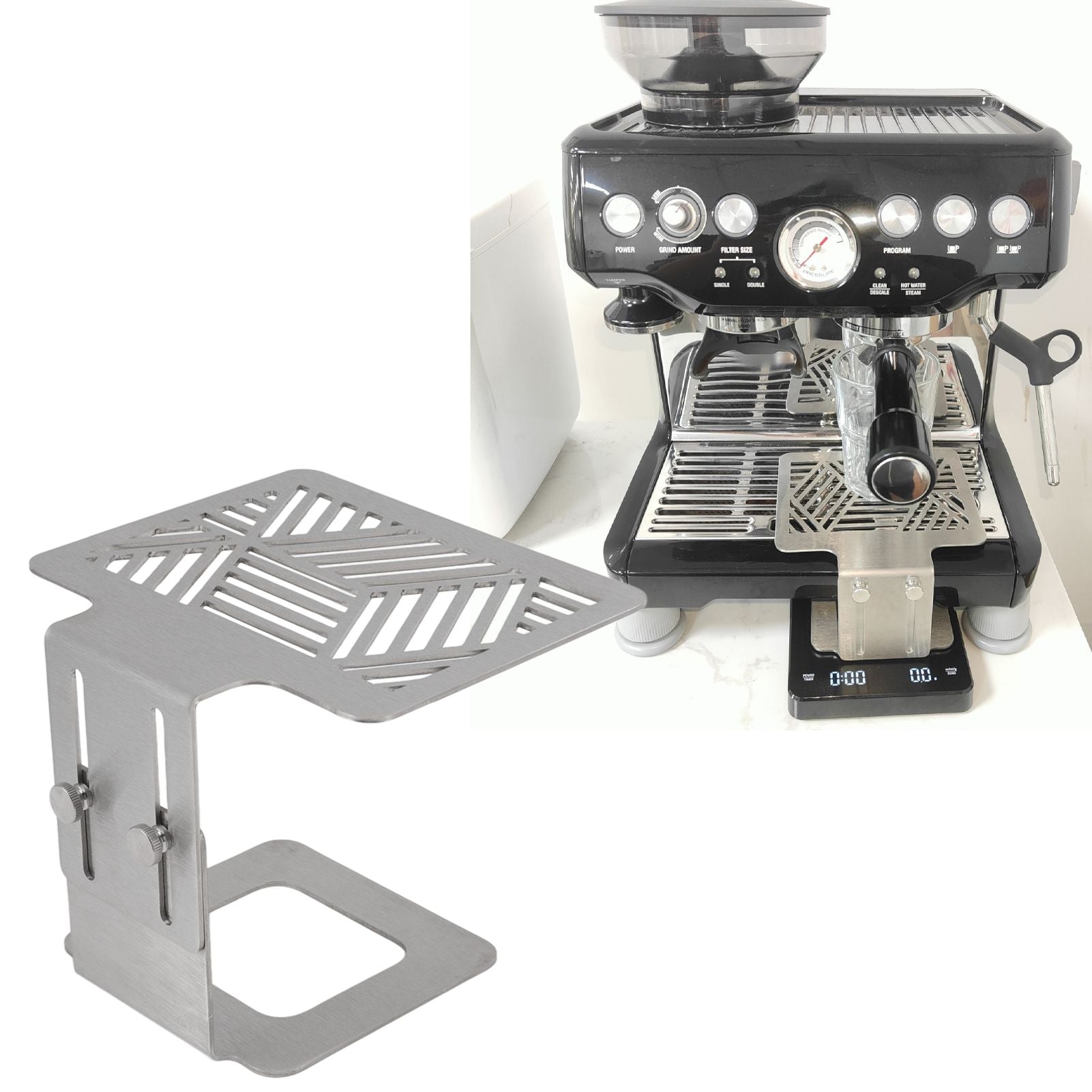 Coffee Machine Electronic Scale Rack 304 Stainless Steel Adjustable Height Coffee Machine Scale Weighing V1294-YM3118220236411-0421