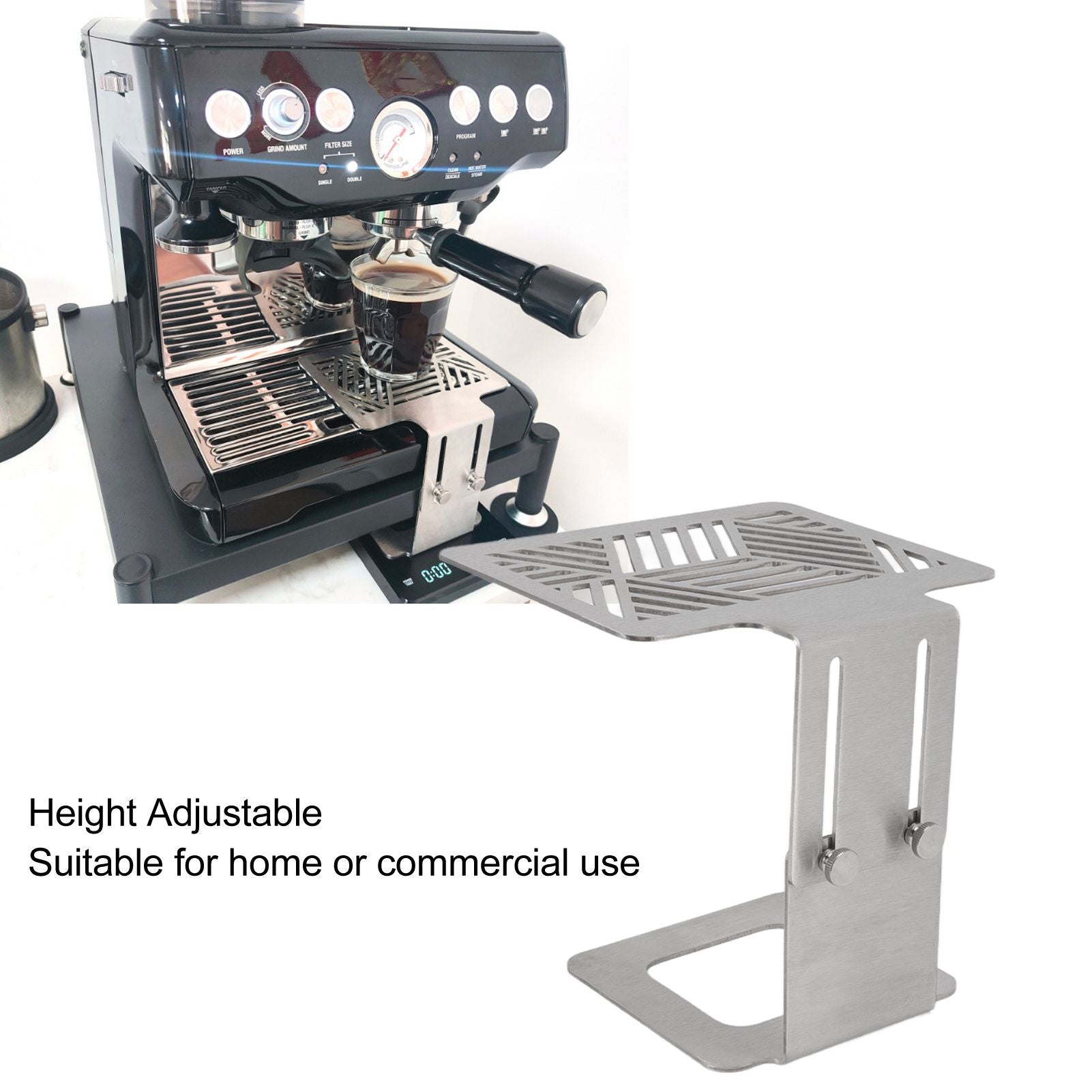 Coffee Machine Electronic Scale Rack 304 Stainless Steel Adjustable Height Coffee Machine Scale Weighing V1294-YM3118220236411-0421