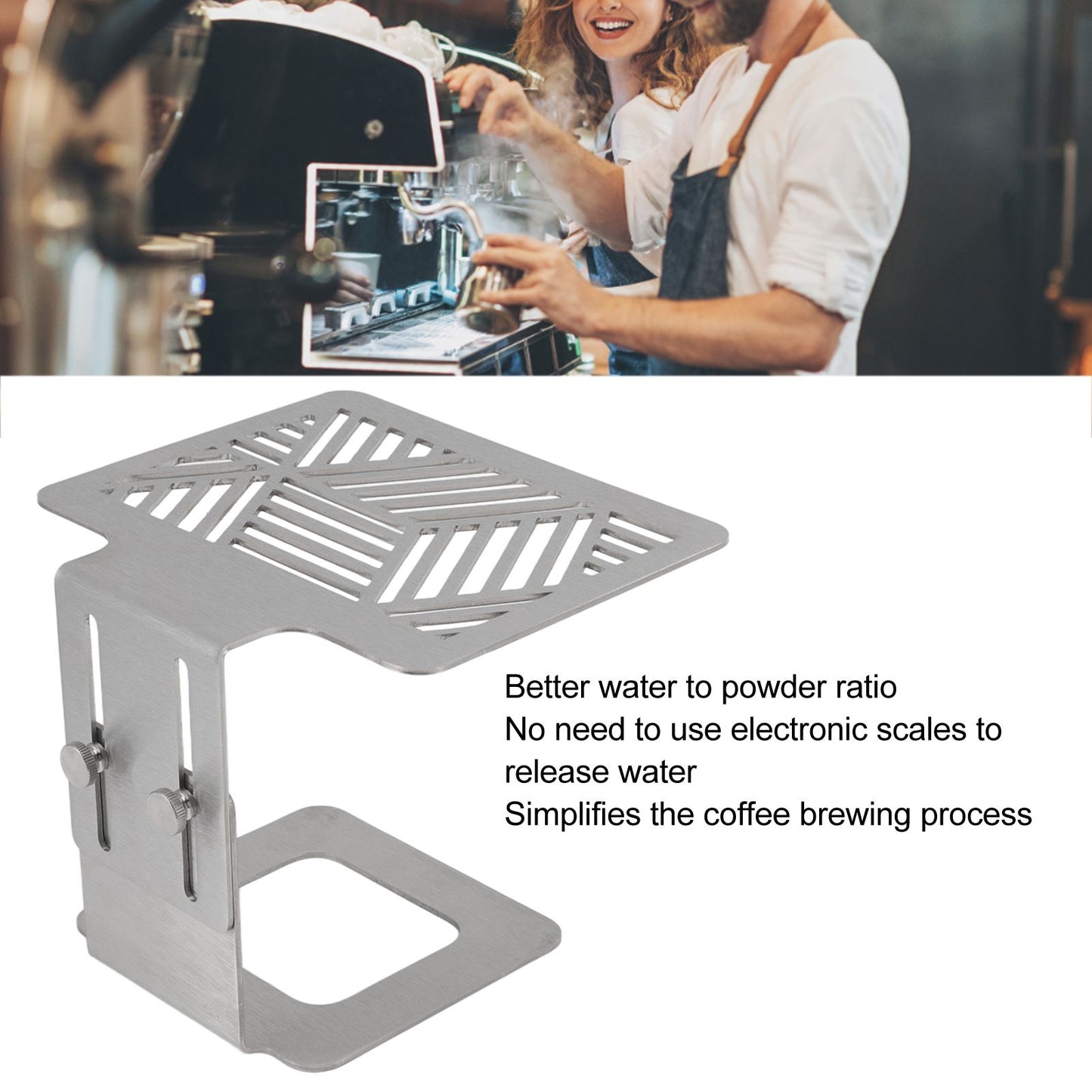Coffee Machine Electronic Scale Rack 304 Stainless Steel Adjustable Height Coffee Machine Scale Weighing V1294-YM3118220236411-0421