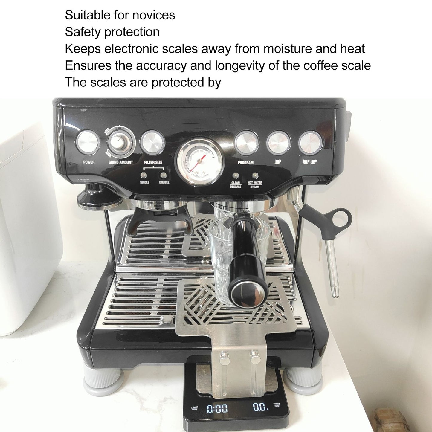 Coffee Machine Electronic Scale Rack 304 Stainless Steel Adjustable Height Coffee Machine Scale Weighing V1294-YM3118220236411-0421