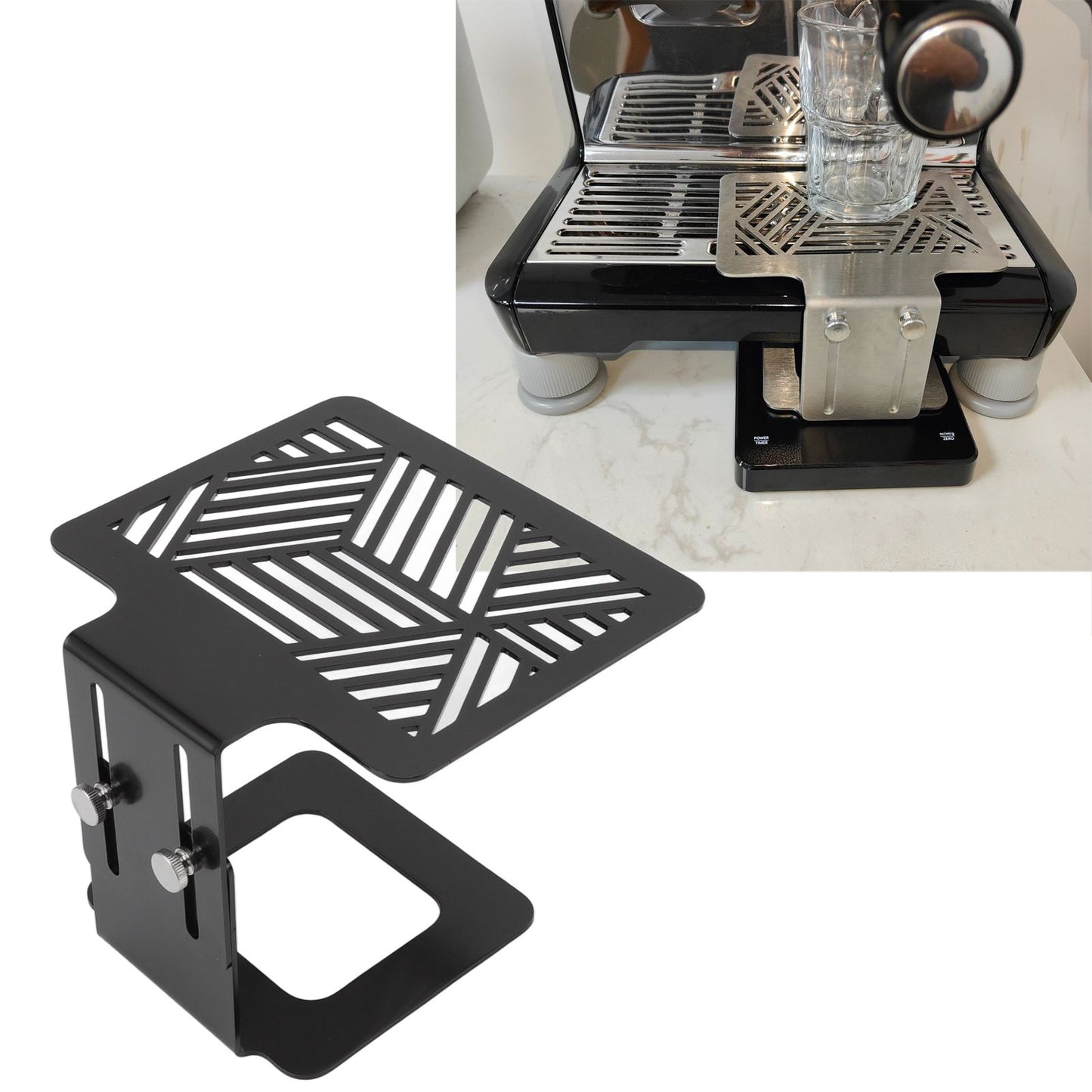 Coffee Machine Electronic Scale Rack 304 Stainless Steel Adjustable Height Coffee Machine Scale Weighing V1294-YM3118220236412-0421