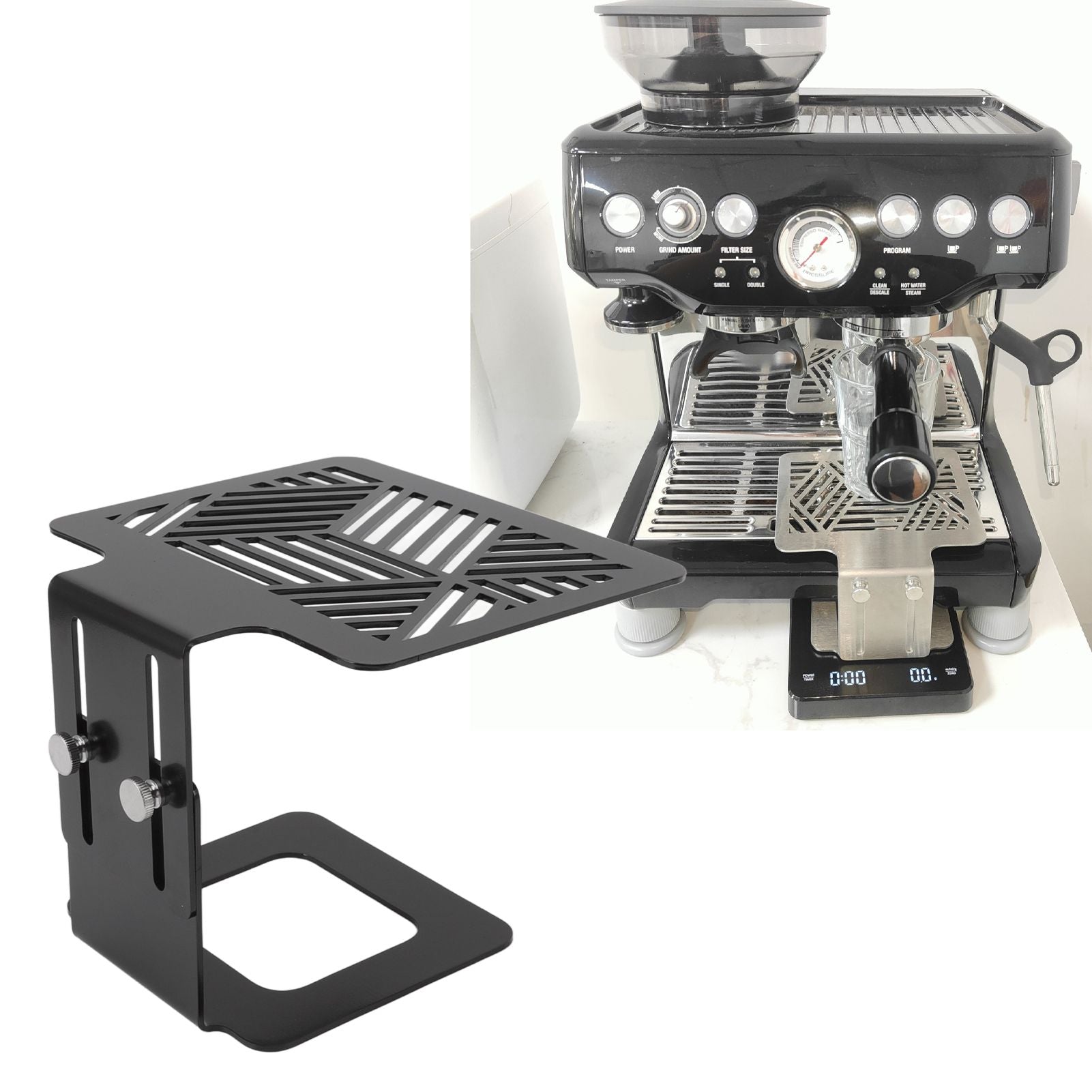 Coffee Machine Electronic Scale Rack 304 Stainless Steel Adjustable Height Coffee Machine Scale Weighing V1294-YM3118220236412-0421