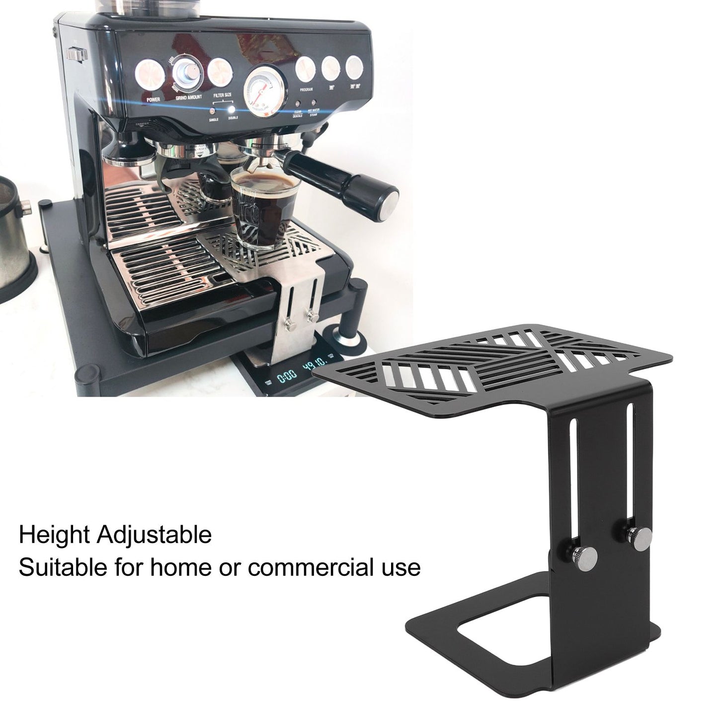 Coffee Machine Electronic Scale Rack 304 Stainless Steel Adjustable Height Coffee Machine Scale Weighing V1294-YM3118220236412-0421