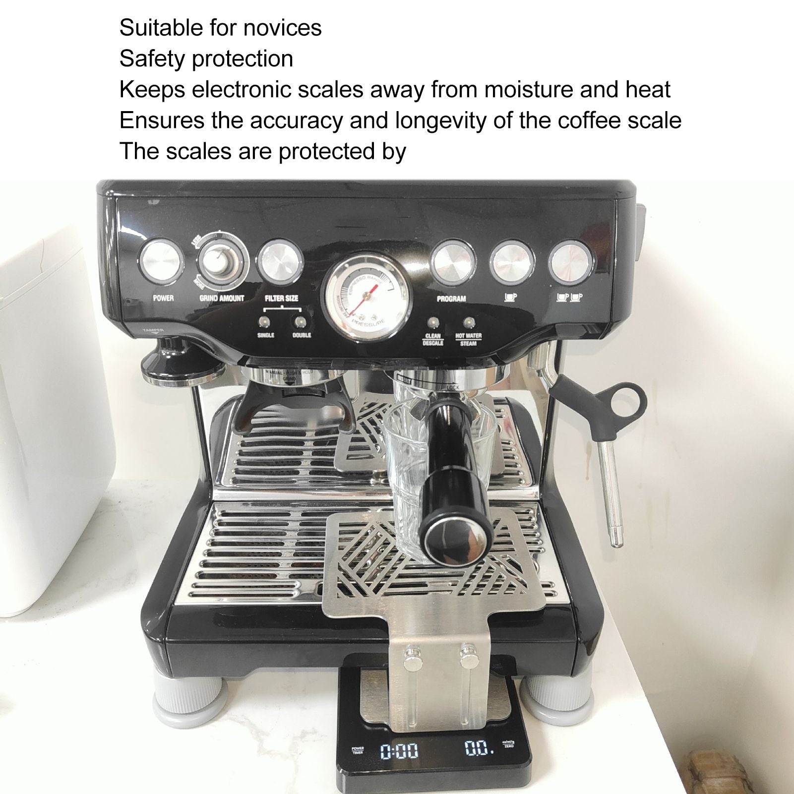 Coffee Machine Electronic Scale Rack 304 Stainless Steel Adjustable Height Coffee Machine Scale Weighing V1294-YM3118220236412-0421