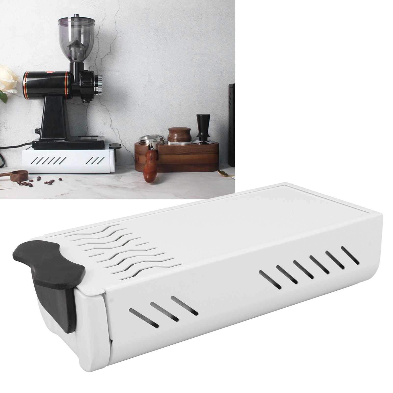 Knock Box Drawer Stainless Steel Detachable Anti Slip Feet Coffee Ground Knock Container White V1294-YM3118220236612-0421