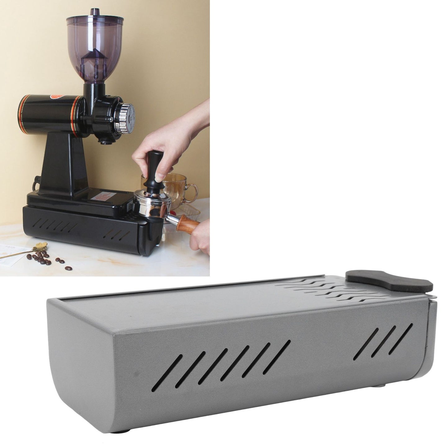 Knock Box Drawer Stainless Steel Detachable Anti Slip Feet Coffee Ground Knock Container Grey V1294-YM3118220236613-0421