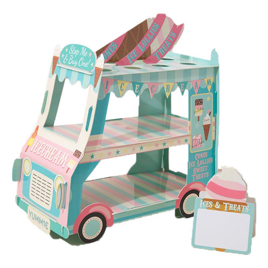 Cartoon Car Cake Stand Dessert Table DIY Disposable Paper Wedding Birthday Party Decoration 37x20x34 V1294-YM3118220236811-0421