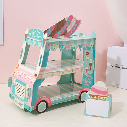 Cartoon Car Cake Stand Dessert Table DIY Disposable Paper Wedding Birthday Party Decoration 37x20x34 V1294-YM3118220236811-0421