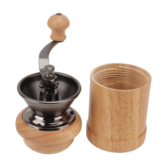 Coffee Grinder Manual Oak Stainless Steel Retro Ergonomic Crank Handle Conical Grinding Core Portable Coffee V1294-YM3118220239111-0421