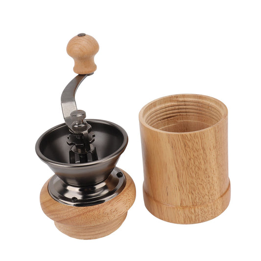 Coffee Grinder Manual Oak Stainless Steel Retro Ergonomic Crank Handle Conical Grinding Core Portable Coffee V1294-YM3118220239111-0421