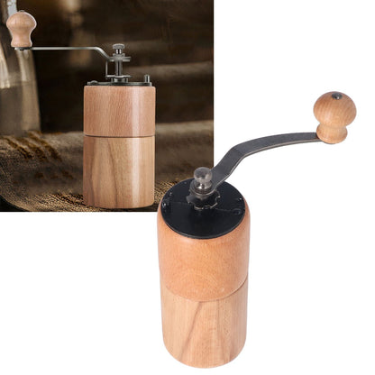Manual Coffee Grinder Adjustable Coarseness Quiet Portable Wooden Hand Crank Coffee Mill for Home Cafe L V1294-YM3118220239212-0421