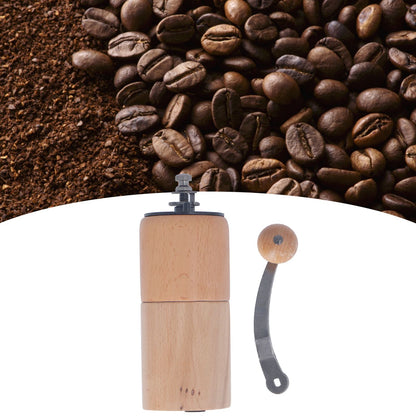 Manual Coffee Grinder Adjustable Coarseness Quiet Portable Wooden Hand Crank Coffee Mill for Home Cafe L V1294-YM3118220239212-0421