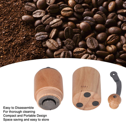 Manual Coffee Grinder Adjustable Coarseness Quiet Portable Wooden Hand Crank Coffee Mill for Home Cafe L V1294-YM3118220239212-0421
