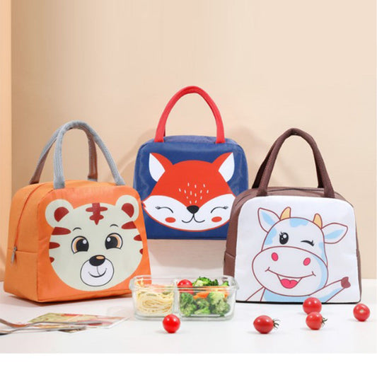 Lunch Bag Cute Cartoon Animal Pattern Waterproof Large Capacity Portable Thermal Insulation Lunch Box Bag for V1294-YM3118220239811-0421