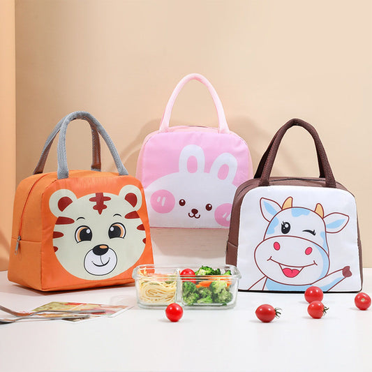 Lunch Bag Cute Cartoon Animal Pattern Waterproof Large Capacity Portable Thermal Insulation Lunch Box Bag for V1294-YM3118220239812-0421