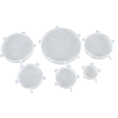 6 Pcs Silicone Stretch Lids High Temperature Resistance Round Reusable Silicone Lids for Refrigerator V1294-YM3118220240811-0421